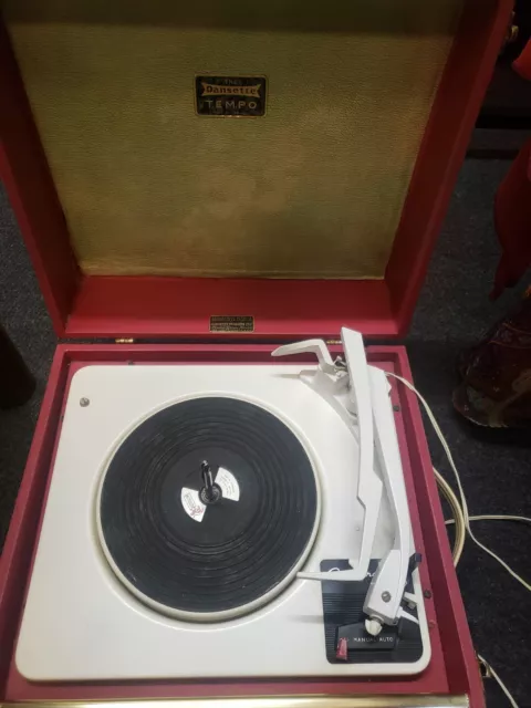 Vintage Dansette Tempo Portable Record Player Garrard Deck *Spares Or Repair*