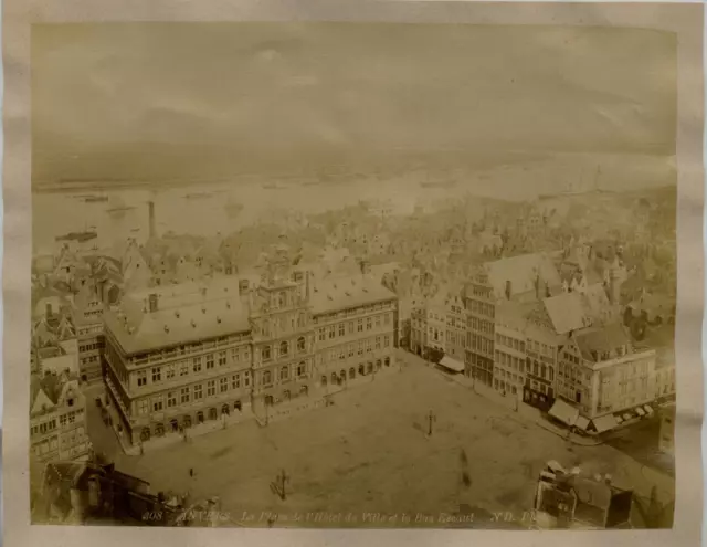 N. D. Belgique, Anvers, la Place de l&#039;Hôtel de Ville et le Bas Escaut vinta