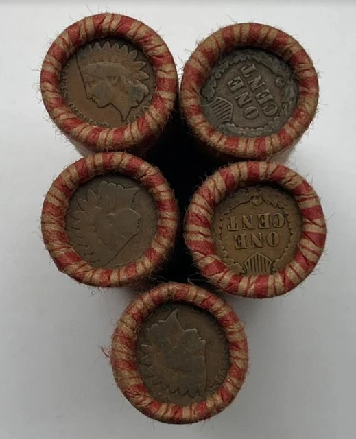 1909-1958 Wheat Penny Roll Indian Head End