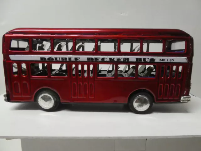 Blechspielzeug Doppeldeckerbus,mit Fahrer,Schwungradantrieb,27x8x12,5cm,und OVP 2