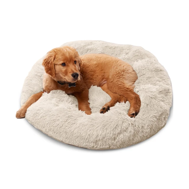 Active Pets Plush Calming Dog Bed, Donut Dog Bed for Small Dogs, Med... All Sale