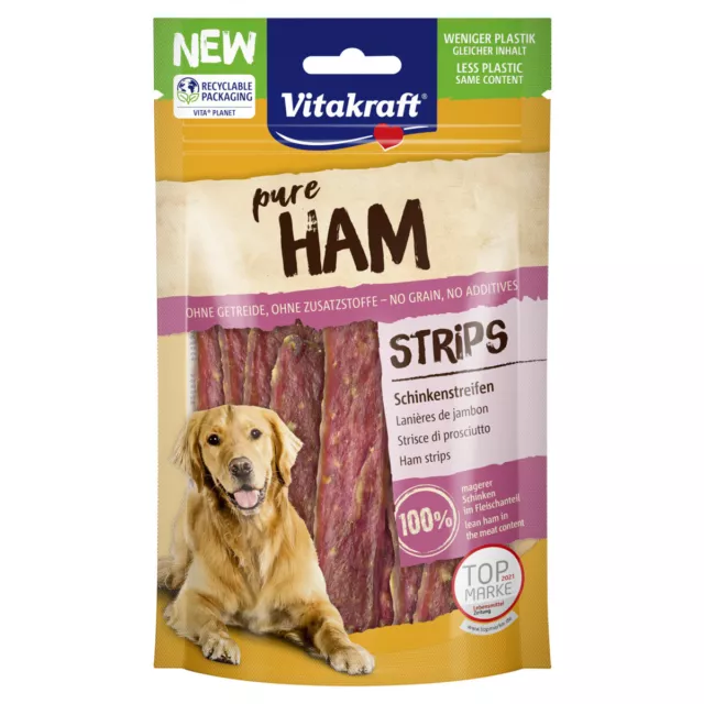 Vitakraft Ham Strips Prosciutto 80 G, Snack per Cani, Nuovo