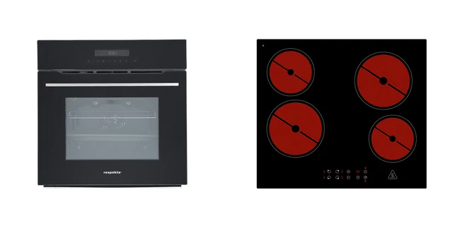 Four Montage Cuisinière Herdset 60cm Pyrolyse + Plaque Cuisson Vitrocéramique De
