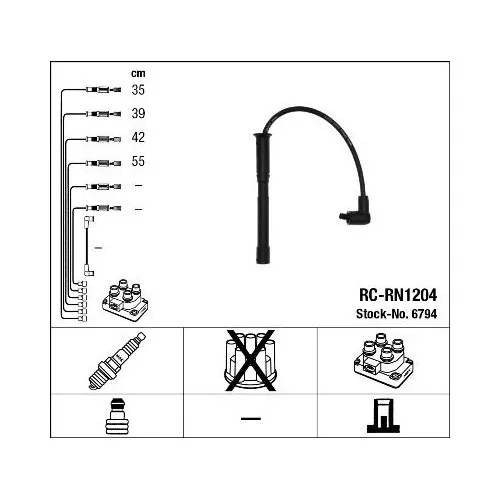 1 Kit de câbles d'allumage NGK 6794