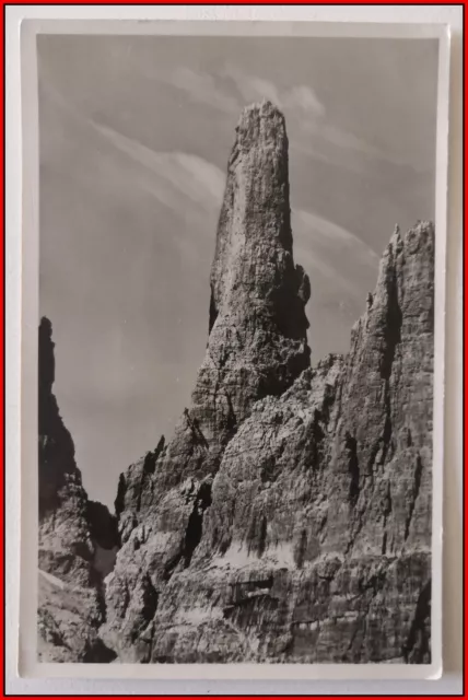 Cartolina antica Campanile Basso La Sentinella gruppo Dolomiti di Brenta