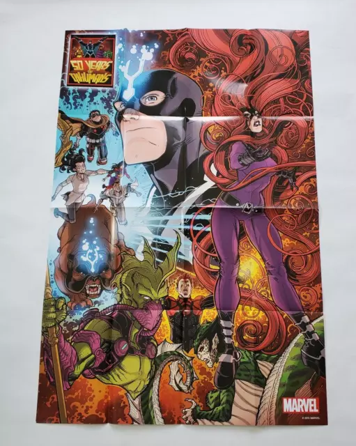 Marvel Comics Inhumans 50 Year Anniversary 2015 Poster Comic Promo 36" x 24"