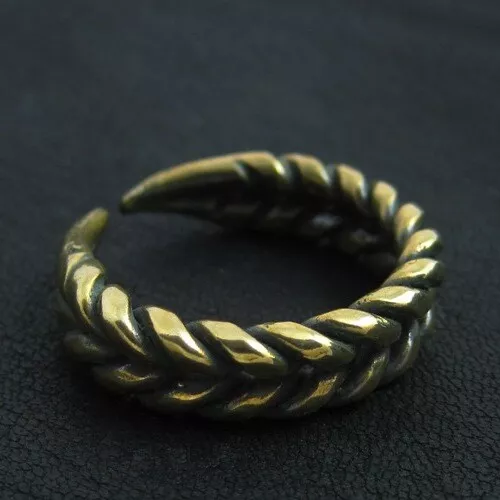 Bronze Finger Ring from Medieval Poland. Slavic Jewelry. Historical Reenactment.