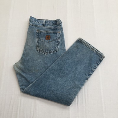 CARHARTT Pantaloni Carpentiere da uomo 40 x 32 Relaxed Gamba Dritta Pantaloni Lavoro 