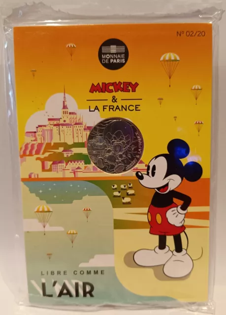 Piece De 10 Euros Argent - Mickey Libre Comme L'air - Neuf Sous Blister