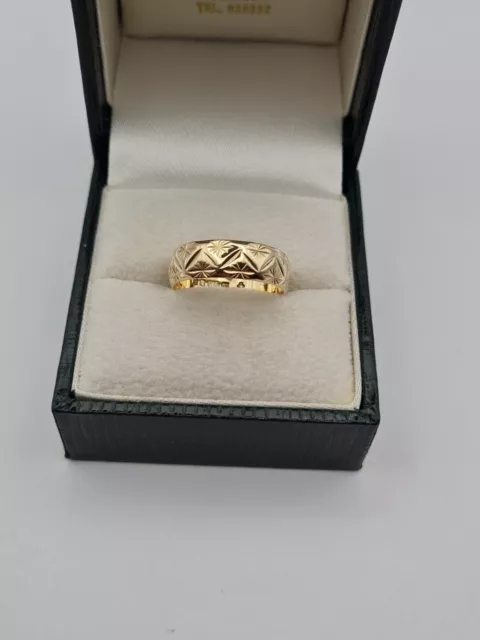 9ct Yellow Gold Wedding Ring Vintage