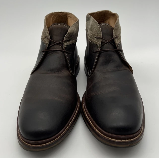 COLE HAAN CHUKKA Boots Men's 11 M Brown Leather & Suede Williams Casual ...