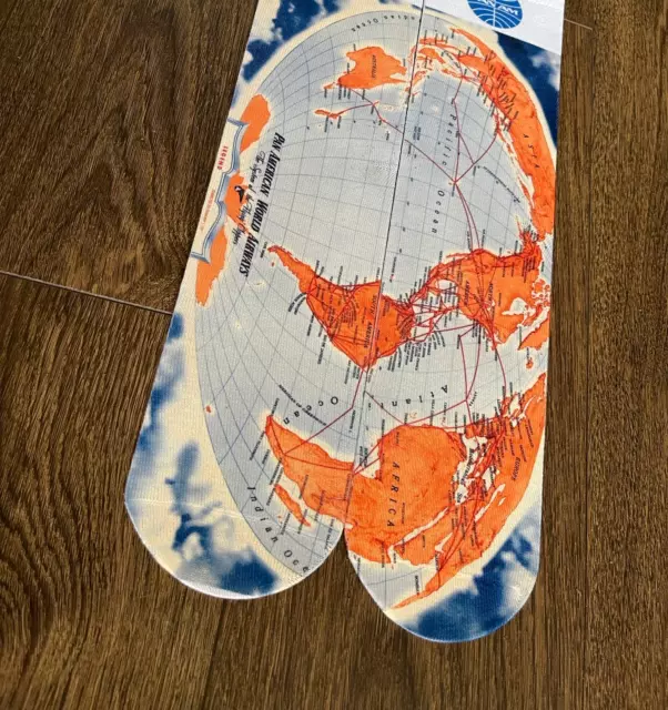 Pan Am Pan American World Airways Route Map Design Socks - RARE | Aviation Gift 2