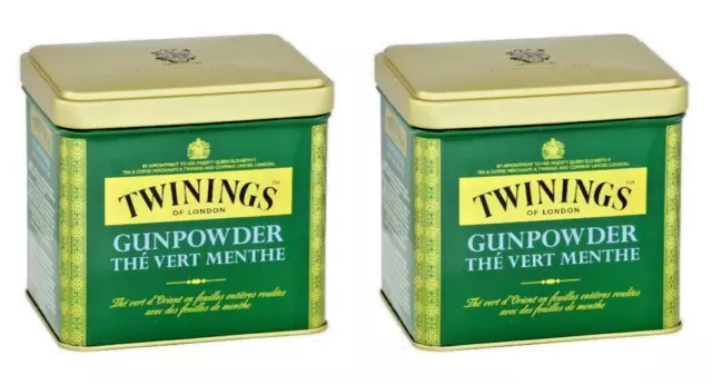 Bon plan Lot de 2 - TWININGS - Gunpowder Thé vert Menthe en Vrac - boite 200 g