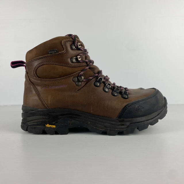 KATHMANDU WOMENS VIBRAM Hiking Boots Size 39 Suede Beige Brown