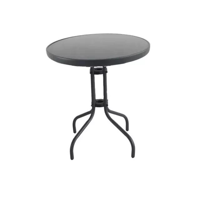 Table en Métal / Rotin Rond Diamètre CM 60X70H 022196 Spr