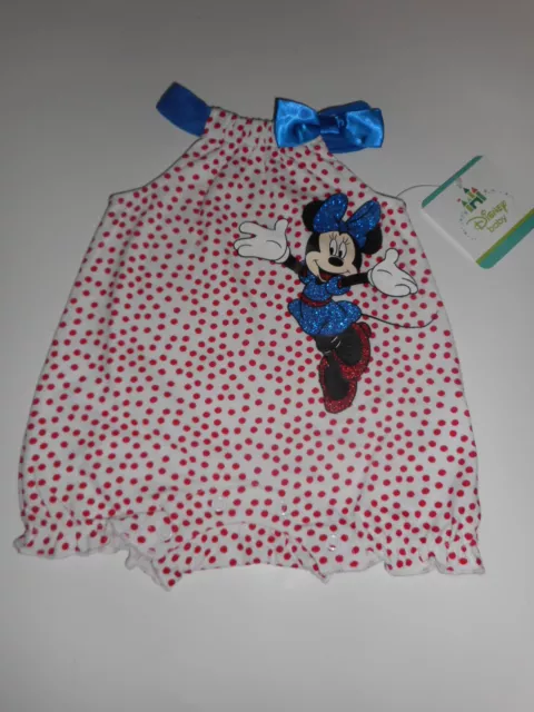 Disney Baby Minnie Mouse Newborn Girl's Romper - Polka Dot NWT