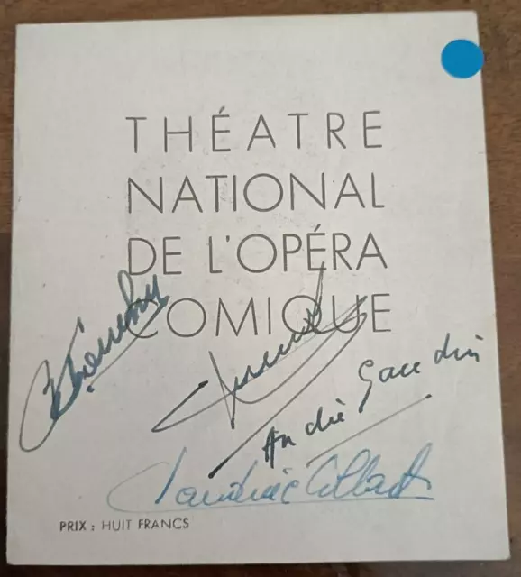 THEATRE NATIONAL DE L'OPERA COMIQUE - Le Barbier de Séville -  PROGRAMME 1945