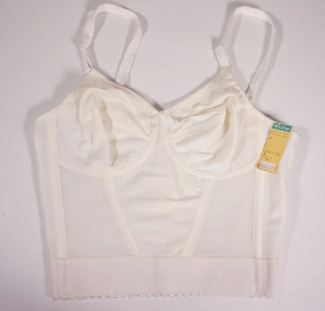 Lingerie True Vintage Bali sexy donna bustier shapewear corpetto bianco taglia 80 B