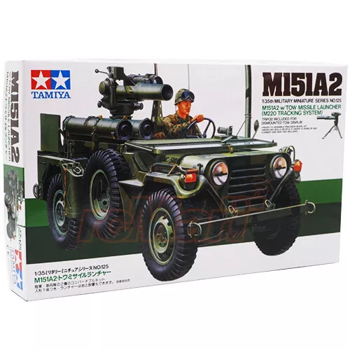 Tamiya 1/35 Military Miniature U.S. M151A2 Scale Model Kit w/ Tow Launcher#35125