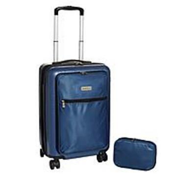 Samantha Brown 2-piece 22" Hardside Spinner and Cosmetic Case Bravo Blue NEW