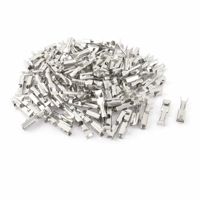 100pcs 2.8mm Non Isolation femelle Spade COSSE Fil électrique Connecteur