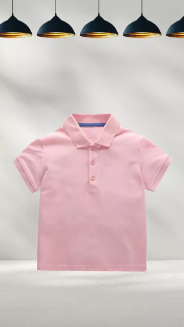 Polo Ex Mini Boden ragazzo maniche corte in piqué rosa (un po' difettoso)