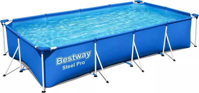 Bestway Steel Pro 4.00m x 2.11m x 81cm Rectangular Above Ground Swimming Pool