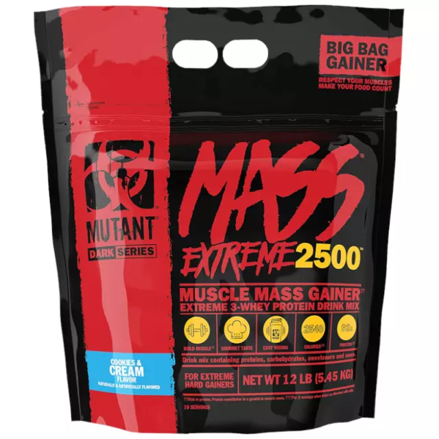 PVL Mutant Mass Extreme 2500 Supplément de protéines, gâteau a la creme, 5450 g