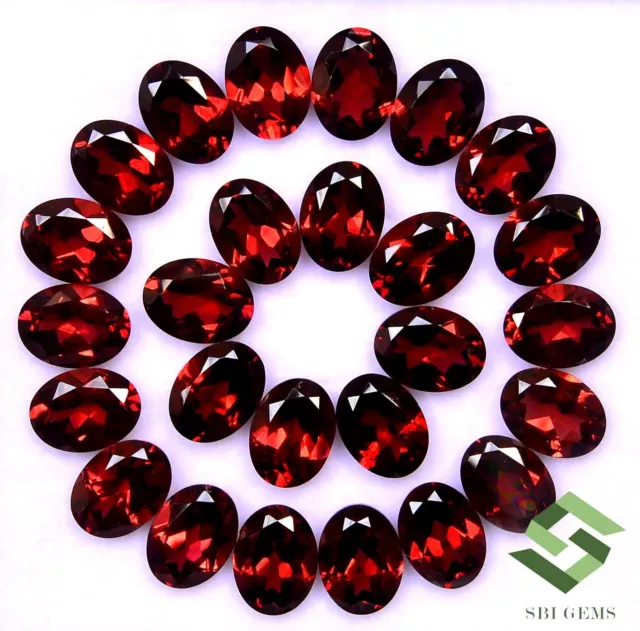 14.70 Cts Natural Garnet Oval Cut 8x6 mm Lot 10 Pcs Red Shade Loose Gemstones