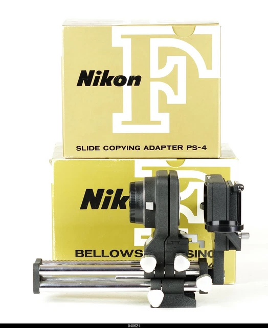 Nikon PB-4 Bellows Focusing Attachment + Slide Copying Adapter PS-4 Mint Box Nikon PB-4 Bellows Focusing Attachment + Slide Copying Adapter PS-4 Mint Box