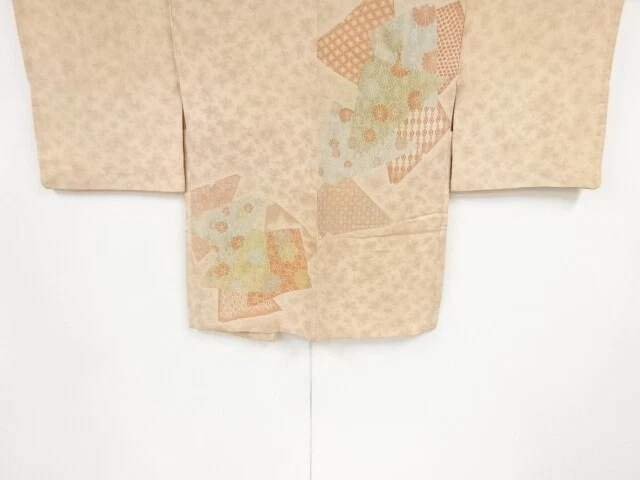 39755# Japanese Kimono / Antique Haori / Urushi / Floral Plants & Shikishi P