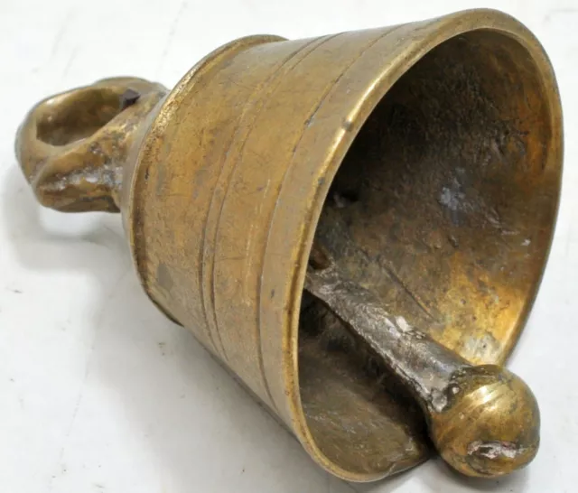 Antique Brass Small Cow Bell Original Old Hand Crafted