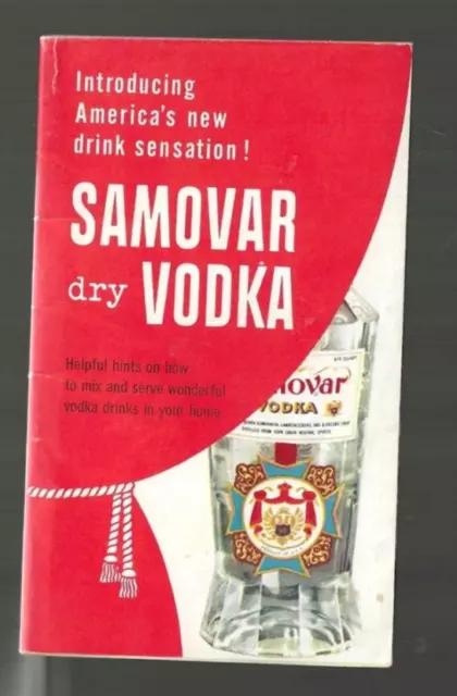 Vintage 1954 SAMOVAR VODKA Cocktails Recipe Booklet