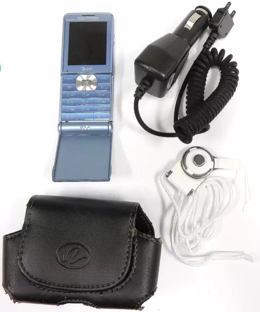 Sony Ericsson Walkman W350a - Ice Blue ( AT&T ) Rare Cell Phone - Bundled