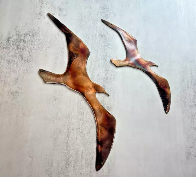 Two Birds Flying Extra Large Set Metal Wall Art Accents