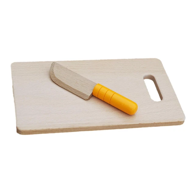 Mamabrum Set De Fruits En Bois à Découper – Planche, Couteau, 6 Fruits Avec Velcro, Apprentissage Culinaire Dès 2 Ans