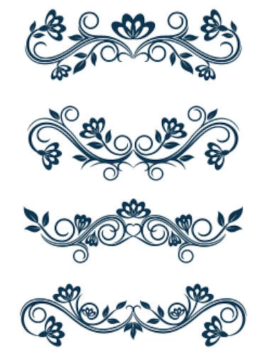 Victorian-Like Image Swirls Scrolls Floral Flower Waterslide Decal U PICK MIS626