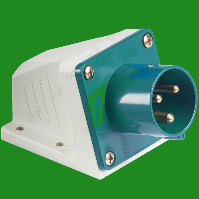 16A 240V 3 Pin Industrial Caravan Appliance Ceeform IP44 Inlet Male Socket