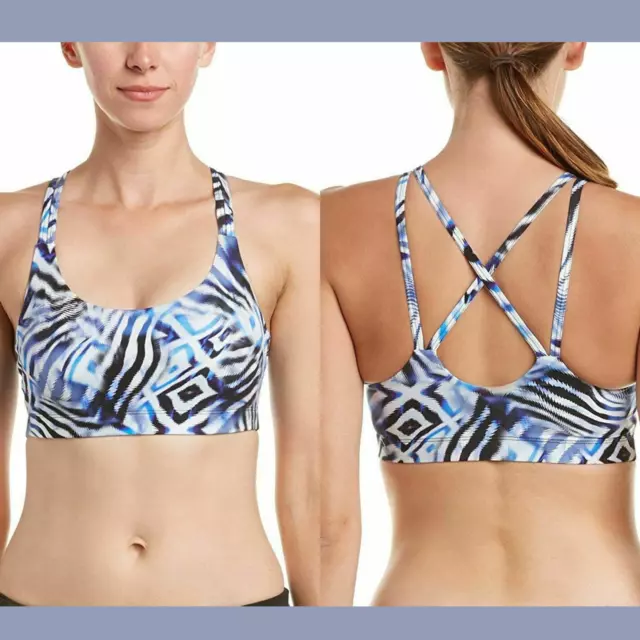 EUC $68 Commando Strappy Compression Sports Bra in Blue [SZ M/L ] #P240 2