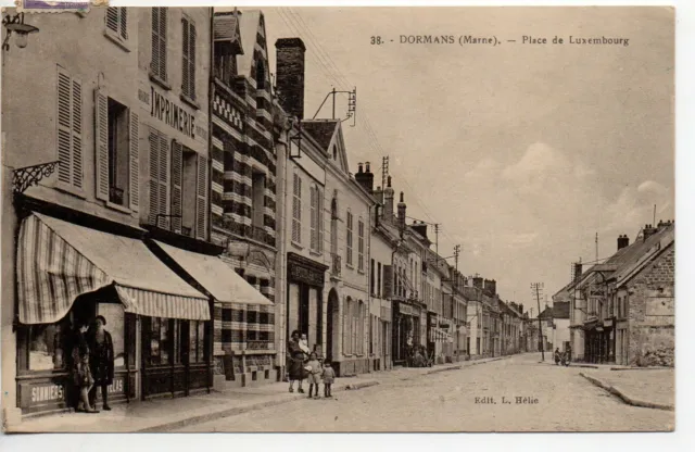 DORMANS - Marne - CPA 51 - l' Imprimerie de la place du Luxembourg