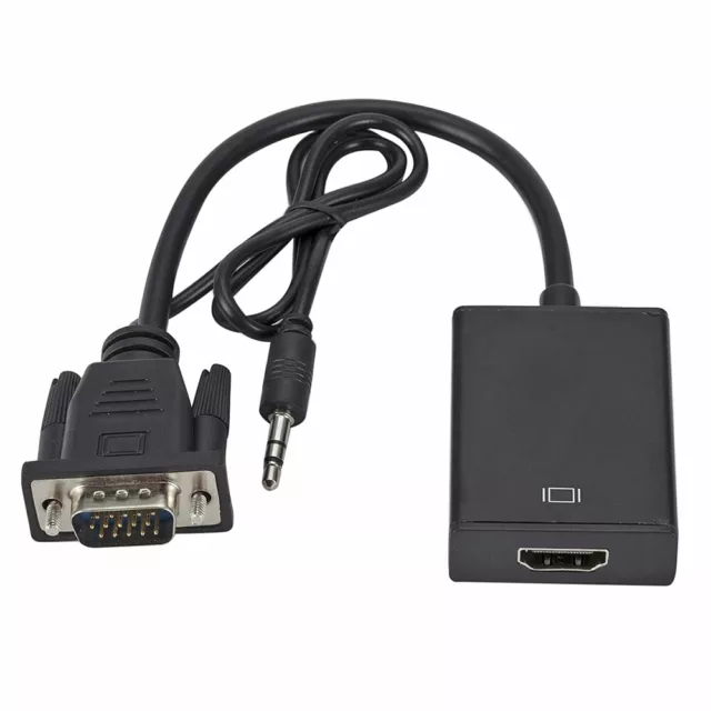 For PC laptop to HDTV HD 1080P Video Audio Converter Adapter VGA to HDMI Cable