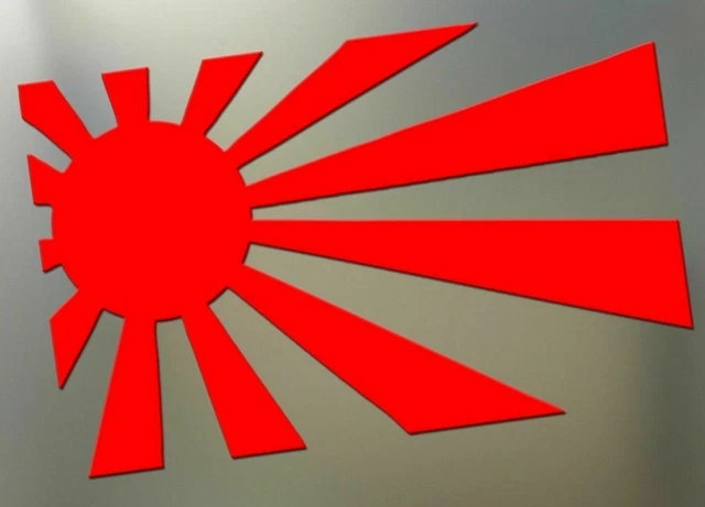 Rising Sun Japanese Flag Vinyl Decal Sticker Drift Racing Low