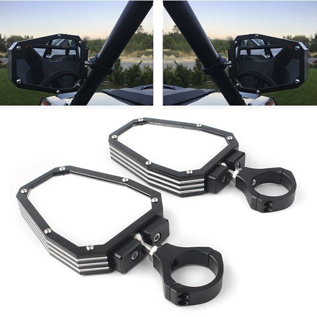 UTV Offroad 1.75" Handle Bar End Rearview Side Mirrors Fit Polaris RZR 1000 XP