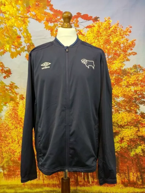 Derby County Football Club blue Umbro Tracksuit Jacket. UK men's size XL