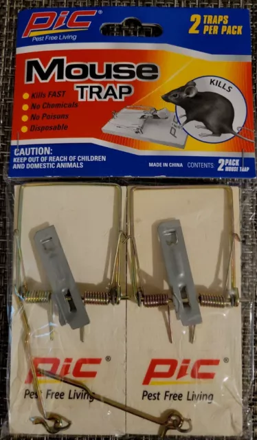 2 Each Per Pack- Wooden Mouse Traps