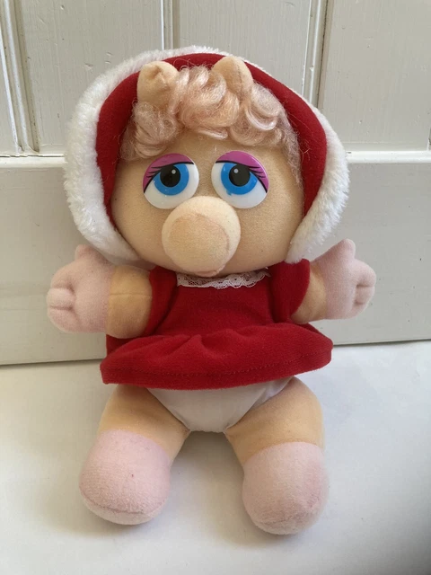 Vintage 1987 Muppet Baby Miss Piggy Plush 10" Stuffed Animal Jim Henson