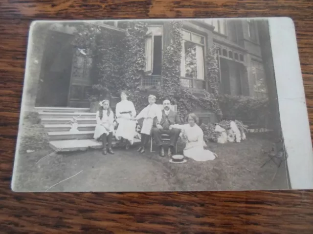 George Hartley & Family Manchester, Old Real Photo Postcard  §ZD760