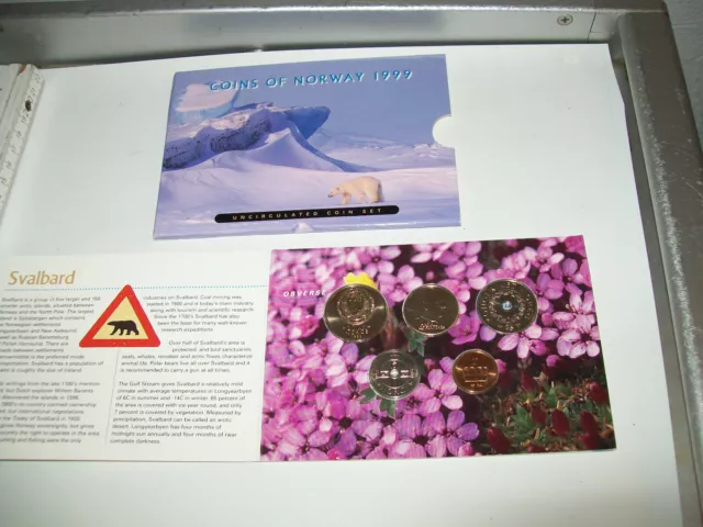 ✅ NORWEGEN Kronen KMS 1999 Coin Set Norway Kursmünzensatz  #108