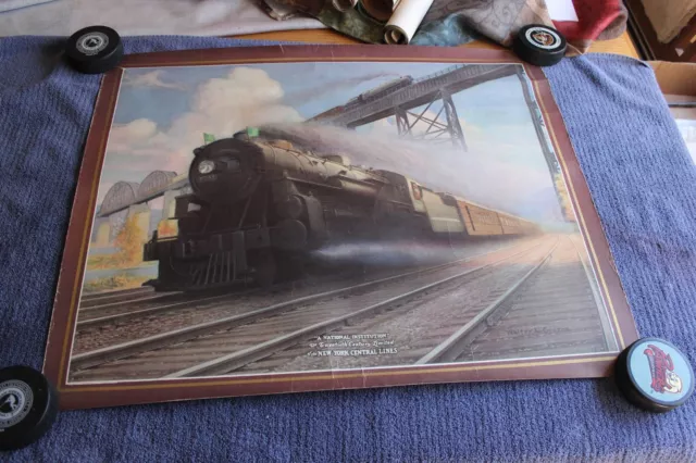 1940s New York Central Lines railroad 20"x25" calendar top/poster  Walter Greene