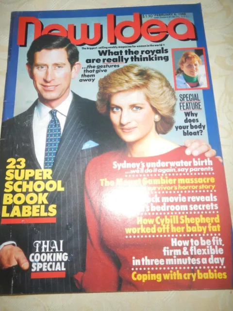 1988 OZ New Idea  Magazine Cybill Shepherd~Princess Diana Di